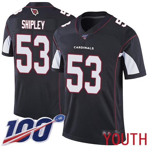 Arizona Cardinals Limited Black Youth A.Q. Shipley Alternate Jersey NFL Football 53 100th Season Vapor Untouchable